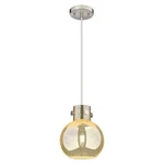 Innovations Newton Sphere 1LT 8" Cord Mini Pendant, Sn/mc 410-1PS-SN-G410-8ME. Fixed Price $211.20.
