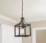 Hampton Bay Boswell Quarter 9.5" Distressed Black Farmhouse Mini-pendant Light. Fixed Price $47.45.