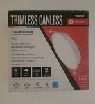 Utilitech 6" 1200 Lumens Led Canless Trimless Recessed Downlight White Dimmable. Fixed Price $29.00.
