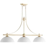 Quorum Aspen Light Island Aged Silver Leaf /satin Opal 6577-3-60. Fixed Price $149.99.