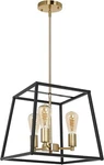 Zosimio Modern Gold Industrial Foyer Chandelier, Farmhouse Cage Hanging Pendant. Fixed Price $44.99.