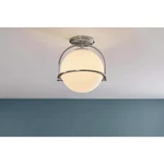 Home Decorators Owens 11.25" 1-LIGHT Brushed Nickel Semi-flush Mount. Fixed Price $44.99.
