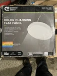 Commercial Electric Led Color Changing Dimmable 15IN Panel Light White 1650LM. Fixed Price $12.00.
