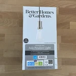 Better Homes & Garden Solo Pendant Light And Led Bulb Bare 1 Satin Nickel. Fixed Price $28.00.