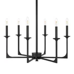 Hampton Bay Highgate 6-LIGHT Matte Black Chandelier Without Glass Shade. Fixed Price $51.99.