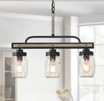 Log Barn Rustic Mason Jar Chandelier, Farmhouse Lighting Metal Finish, Glass .... Fixed Price $99.99.