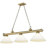 Z-lite 2306-3RB-AMO14 Cordon Billiard Light Rubbed Brass. Fixed Price $450.00.
