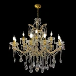 Maria Theresa Gold Crystal Chandelier 35. Fixed Price $850.00.