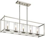 Kichler Crosby 41 1/4" Wide Brushed Nickel 5-LIGHT Island Pendant. Fixed Price $529.97.
