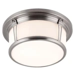 Feiss Woodward 2 Light 13 Inch Flush Mount, Brushed Steel, FM388BS. Fixed Price $92.48.