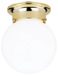 Westinghouse 7-1/4 In. X 6 Polished Brass White Ceiling Light. Fixed Price $22.78.