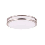 Energetic Lighting 14 In. Brushed Nickel Led Round Double Ring Mount. Fixed Price $29.00.