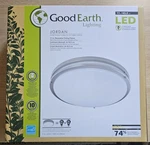Quantity 2 - Good Earth Lighting 17 Inch Satin Nickel Led Flush Mount. Fixed Price $80.00.