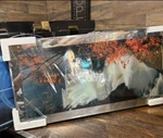 New Vintage First Waterfall Large Light Picture 39"X19" River Scene. Fixed Price $235.50.