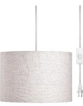 Dewenwils Plug Pendant Light Hanging Fixture 15FT Cord For Living Room. Fixed Price $24.49.