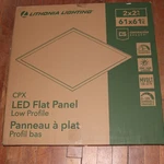 Lithonia Lighting Led Flat Panel 24"L 24"W CPX-2X2-ALO7-SWW7-M4. Fixed Price $57.50.