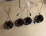 Alina Grande 4 Murano Pendant Lights "smoke" By Sean Levin /tech Lightning. Fixed Price $1200.00.