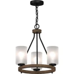 Emery 3-LIGHT Walnut Black Indoor Mini Hanging Chandelier By Volume Lighting. Fixed Price $162.99.