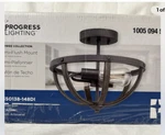Progress Lighting Keowee 13 In. 2-LIGHT Artisan Iron Semi-flush Mount With Elm. Fixed Price $71.00.
