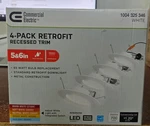 Commercial Electric & Inch Led 1004325346 Recessed Trim White (4 Lights). Fixed Price $24.43.