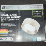 Commercial Electric Led Dual Band Flush Mount Dimmable Brushed Nickel 6IN. Fixed Price $14.84.
