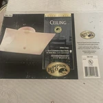 Hampton Bay White Finish Glass Ceiling Light 11 X 6-1/4" New 585-920. Fixed Price $10.00.