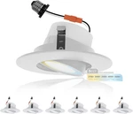 Nuwatt 4IN Gimbal Led Recessed Light 5CCT 750LM Dimmable Etl 6 Pack. Fixed Price $99.99.