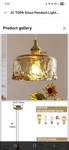 Glass Pendant Lights Dimmable Mini Lighting With Amber Lampshade. Fixed Price $34.99.