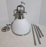 Pendant Hudson Valley Lighting Randolph 2623-SN Satin Nickel Opal Matte 13". Fixed Price $749.99.