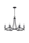 Capital Lighting 431661 Black Sonnet 6-LIGHT 30"W Taper Candle Chandelier. Fixed Price $374.00.