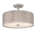 Quoizel Confetti CKCF1717OS Old Silver 17" 3-LIGHT Drum Semi-flush Ceiling. Fixed Price $199.99.