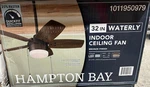 Hampton Bay Waterly 32 In. Indoor Plated Bronze Ceiling Fan Led. Fixed Price $56.99.