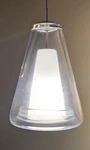 Tech Lighting Led Pendant Clear Outter And Frosted White Glass. Fixed Price $39.95.