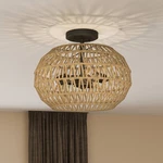 Quoizel Casablanca 16" Wide Bronze Natural Rope 3-LIGHT Ceiling. Fixed Price $215.99.