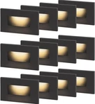 Pack Kadision 120V Dimmable Led Step Lights 3CCT Orb Aluminum. Fixed Price $100.00.