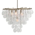 Uttermost Goccia 6 Light Tear Drop Glass Pendant, Antiqued Bright Silver - 21544. Fixed Price $1435.20.