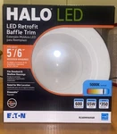 Halo Led 5/6 Recessed Light Retrofitbaffle TRIM5000K WHITERL560WH6950R Dimmable. Fixed Price $20.80.