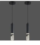Liangmh Dimmable Led Pendant Lights 6W Crystal Hanging Lamp 2-PACK Black. Fixed Price $35.99.