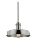 Hudson Valley Lighting Pendany 10" Farmhouse Industrial Polished Nickel. Fixed Price $110.00.