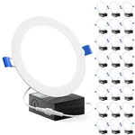 Sunco 24 Pack Recessed Lighting 6 Inch , Canless Ceiling Lights Slim With Jun.... Fixed Price $216.79.