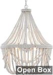 Elyccupa 20 Bohemia Large Wood Beaded Chandelier Coastal French Country. Fixed Price $109.69.