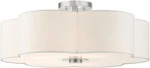 Livex Lighting 5 Brushed Nickel Semi Flush, 22 9. Fixed Price $234.00.