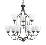 Progress Lighting P4751-20 Keats 9 Tier Chandelier With Bell Shades. Fixed Price $399.95.