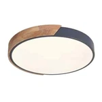 Huoku Lumin 19.7 In. 1-LIGHT Wood And Gray Finish Dimmable Led Flush Mount. Fixed Price $56.99.