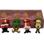 Boston Warehouse Christmas Holiday Cork Bottle Stoppers 4 Pc Dining Bar Kitchen. Fixed Price $20.98.