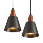 2 Pack Pendant Lights, Black Kitchen Island,wood Dome Minimali. Fixed Price $41.33.