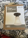 New!! Hampton Bay 5 In. 1-LIGHT Flush Mount Oil Rubbed Bronze. Fixed Price $39.00.