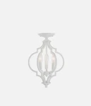 Savoy House 3-LIGHT Convertible Semi-flush Or Pendant, Bisque White M60055BQW. Fixed Price $75.00.