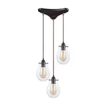 Elk Lighting 31934/3 Jaelyn 3-LGHT Triangular Pendant Oil Rubbed Brnz. Fixed Price $628.00.