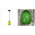Access Lighting 28023-1C-ORB/LGRFB Pendant 9"H 6 Green Glass New. Fixed Price $65.00.